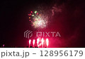Radiating fireworks at the Kochi City Summer Fireworks Festival 128956179