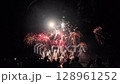 Radiating fireworks at the Kochi City Summer Fireworks Festival 128961252
