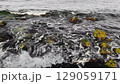 sea surf among stones, slow motion 129059171
