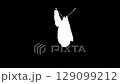 Concept of Butterfly wing flapping effect. Alpha channel. Chrome key. 129099212