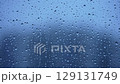 Raindrops on Blue Background 129131749