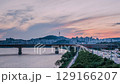 Day to night 4k timelapse in summer Seoul, South Korea, Namsan Tower, Dongho Bridge, and Han River cityscape 129166207