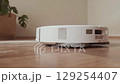 Robot vacuum saves time and effort for homeowners making daily cleaning easy fast and convenient without any hassle 129254407