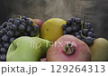 Fresh Fruits Basket Rotating 3D Animation 129264313