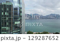 april 6 2022 Hung Hom Bay skyline with harbor and promenade 129287652
