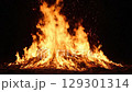Flames of burning 129301314