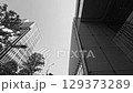 Walking along Sapporo Station Street "Streetscape reflected in the buildings" Black and white 129373289