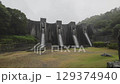 The National Important Cultural Property "Tonoike Pond Dam" before the slack removal (heavy rain) 129374940