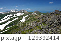 Zebra-patterned snow formations on Mount Hakuun in the Daisetsuzan Mountains 129392414