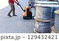 Istanbul, Turkey - 08.09.2025 Low voltage cable installation process 129432421