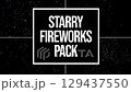 Starry Fireworks. 4 in 1 pack. Dynamic display of starry fireworks, bursting with vibrant colors for a festive and joyful celebration 129437550
