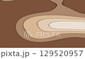 Fluid waves background, flat paper cut design 129520957