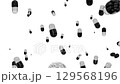藥物膠囊醫療CG背景循環向下運動黑色 129568196