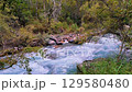 Beautiful Mountain River In Autumn 129580480