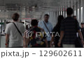 People Walking in a Busy Corridor of an Urban Setting 129602611