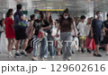 Unrecognizable people Pedestrian Crowd at Modern Urban Terminal 129602616