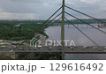South bridge Kiev Ukraine sunset in cloudy weather June 8, 2021 129616492
