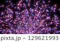 Purple loop background of sparks like erupting fireworks 129621993