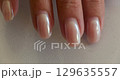 Very old manicure close up. 129635557
