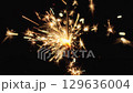 Sparkling fireworks that shine brightly in the dark 129636004