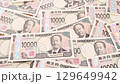 Image of a large amount of Japanese banknotes 129649942