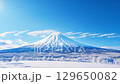 富士山和雲的視頻，天空和高山的日本自然風光 129650082