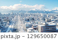 冬季城市，雪景城市景觀，空拍視頻 129650087
