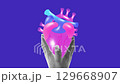 2D animation, stop motion 0 human hands protecting heart cardio healthcare concept 129668907