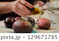 Video of multiple Colorful Easter Eggs 129671785