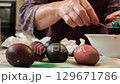 Video of multiple Colorful Easter Eggs 129671786
