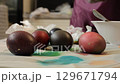 Video of multiple Colorful Easter Eggs 129671794