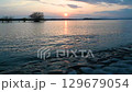 Evening view of Lake Kasumigaura (Namegata City) in Ibaraki 129679054