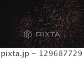 Fireworks that bloom in large flowers as they float in the wind 129687729