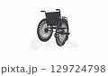 Black wheelchair isolated on white background 129724798