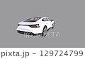 Car isolated on white background 3d rendering 129724799
