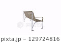 Wooden bench isolated on white background 129724816