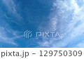 流れる雲と青空のタイムラプス　夏　8月 129750309