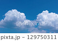 流れる雲と青空のタイムラプス　夏　8月 129750311
