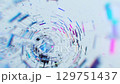 Looping 3D animation of a glowing crystal tunnel in soft pastel neon tones, designed as a seamless VJ visual background 129751437