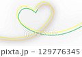Heart-shaped lines moving and changing color animation 129776345