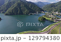 Lake Tanzawa and Eisei Bridge (aerial view), Yamakita Town, Minamiashigara District, Kanagawa Prefecture, Japan 129794380