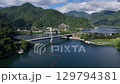 Lake Tanzawa and Eisei Bridge (aerial view), Yamakita Town, Minamiashigara District, Kanagawa Prefecture, Japan 129794381