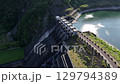 Miho Dam and Lake Tanzawa (aerial view), Yamakita Town, Minamiashigara District, Kanagawa Prefecture, Japan 129794389