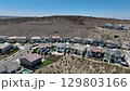 New development real estate. Aerial view of residential houses and driveways neighborhood in south San Diego, Chula Vista 129803166