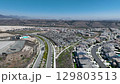 New development real estate. Aerial view of residential houses and driveways neighborhood in south San Diego, Chula Vista 129803513