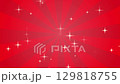 Red sunburst and glitter loop background animation 129818755