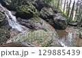 A beautiful waterfall flowing down in the snow in Seki City, Gifu Prefecture A beautiful waterfall flowing down in the snow in Seki City, Gifu Prefecture 129885439