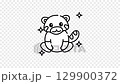 Red panda line art animation icon video design 129900372