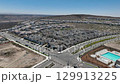 New development real estate. Aerial view of residential houses and driveways neighborhood in south San Diego, Chula Vista 129913225