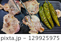 Pork grilled on coals korean style 129925975